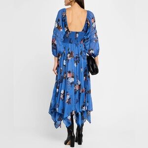Free People Blue Floral Dress XS-M